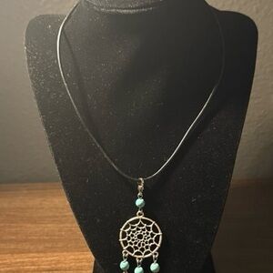 Silver Dreamcatcher Pendant Necklace